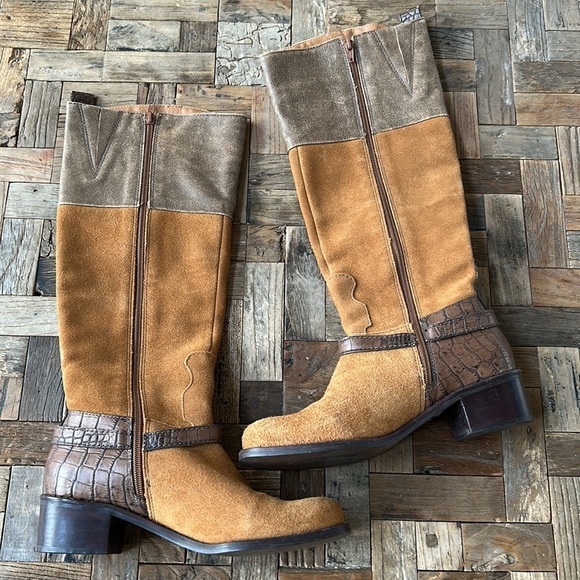 Matisse Nola Tall Brown Suede Riding Boots - Picture 3 of 14